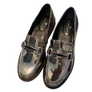 Bandolino Franny Metallic Pewter Lug Sole Bit Loafers Women's Size 5M
